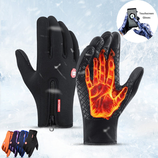 Winter Gloves – Touch Screen, Motorcycle Riding, Sliding, Waterproof, Sports, Fleece-Lined